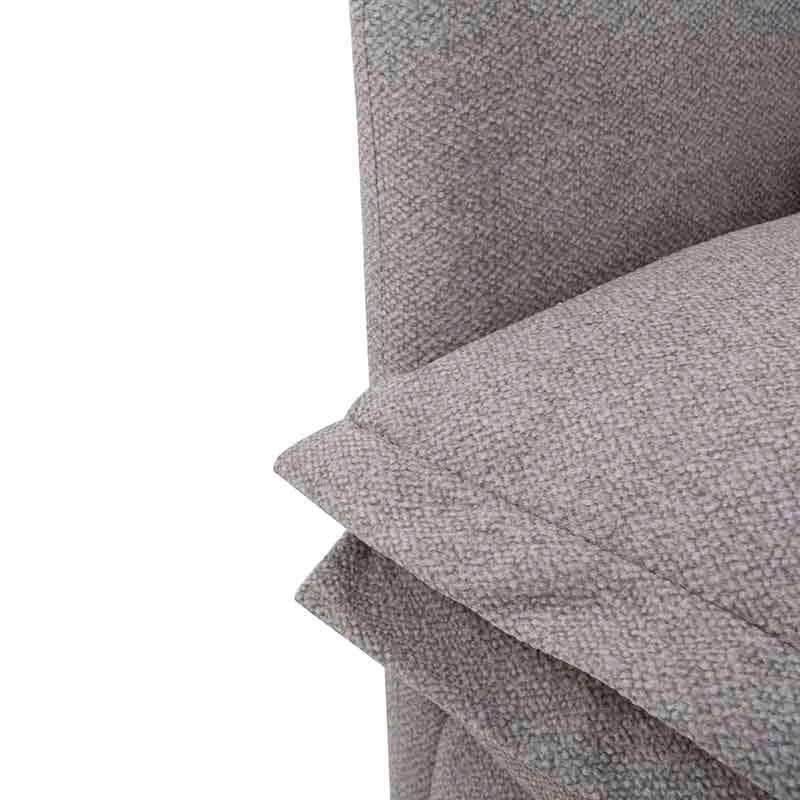 Sala Alejandría Chaise Derecho en tela fliptop silver Color Gris Claro  06