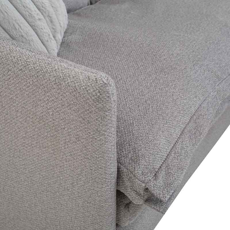 Sala Alejandría Chaise Derecho en tela fliptop silver Color Gris Claro  10