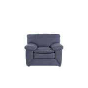 Sillón Calvin Color Gris en Microfibra Nobuck Frente 105 cm Alto 85 cm Fondo 95 cm