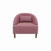 Sillón Ocasional Boro Color Lila con Tapiz en Tela Tejido Plano Frente 80 cm Alto 80 cm Fondo 70 cm