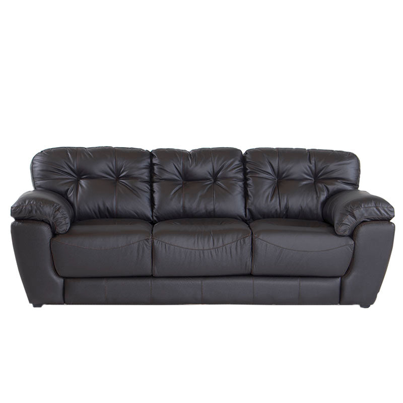 Sofá Carter Color en Moka Piel y  Leather Touch Frente 230 cm Alto 90 cm Fondo 90 cm 