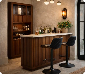<strong>Bar en casa pequeño y elegante</strong>