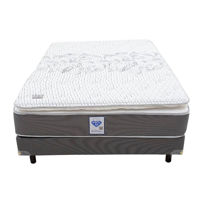 Colchón matrimonial con box spring Air Lotus de espuma de alta densidad y tela de punto, deurope.com.mx