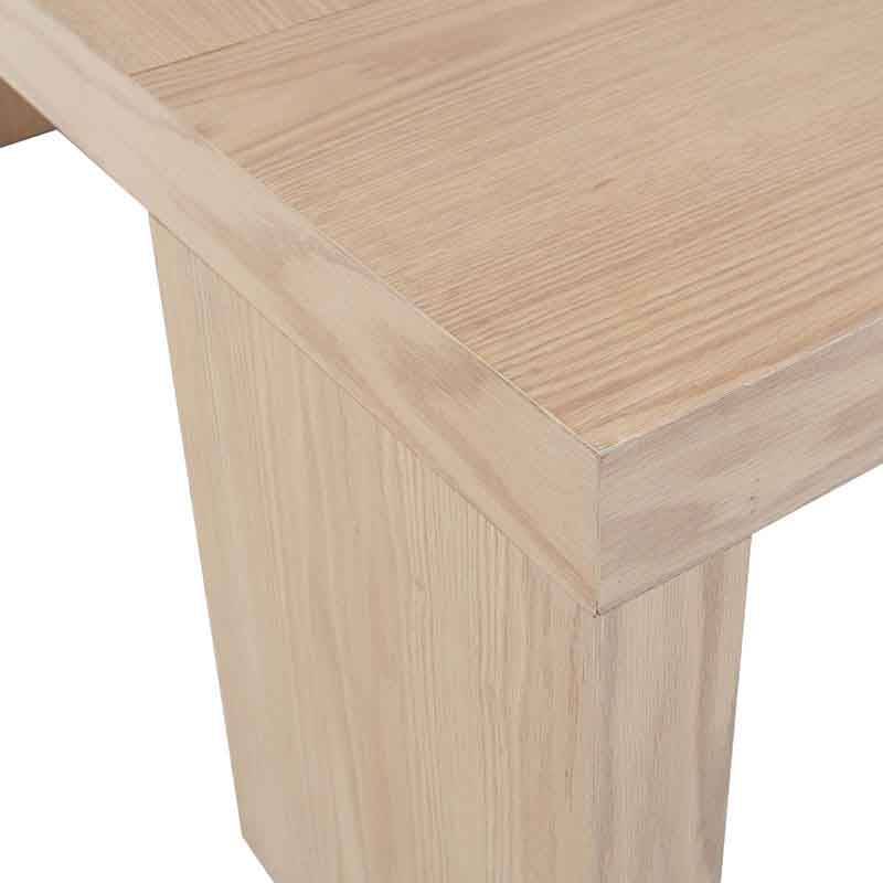 Mesa de centro Ripol de D'europe en madera enchapada en encino natural claro, con dimensiones de 120x45x120 cm.