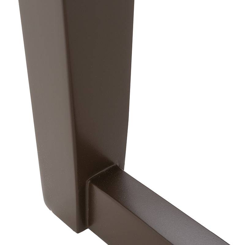 Banca para comedor Amara de madera de pino en color café tabaco, con respaldo y asiento amplio, dimensiones 120x47x40 cm.