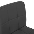 Banco para barra de la brand Deurope.com.mx, base de cromo, asiento de madera termoformada y tapizado Leather Touch en gris.