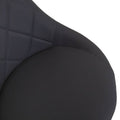 Banco para barra Cenit de deurope.com.mx, con estructura en cromo, asiento de madera termoformada y tapizado Leather Touch negro.