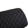 Banco para barra deDeurope.com.mx con base de cromo, asiento de madera termoformada y tapizado en Leather Touch, color negro.