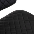 Banco para barra Tempo deurope.com.mx con asiento de madera termoformada, tapizado en Leather Touch, base de cromo, color negro.