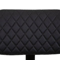Banco de barra Tempo de Deurope con asiento de madera termoformada, tapizado en Leather Touch, base de cromo, color negro.