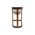 Juego de comedor Jess de Deurope con bancos de nogal y tela, madera de pino, moderna y elegante, visualización de los bancos.