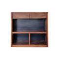 Barra de madera Bourbon de deurope.com.mx, vista lateral mostrando superficie y acabado en tonos cálidos