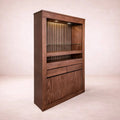 Contrabarra de madera bourbon de Deurope.com.mx, resistente y elegante para barras y mobiliario.