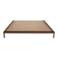 Base de cama Palta de color nogal con frente de 232 cm, altura de 30 cm y fondo de 110 cm, de la marca deurope.com.mx