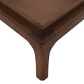 Base de cama Palta de color nogal, con estructura de madera robusta y diseño moderno, mide 232 cm de ancho y 30 cm de alto.