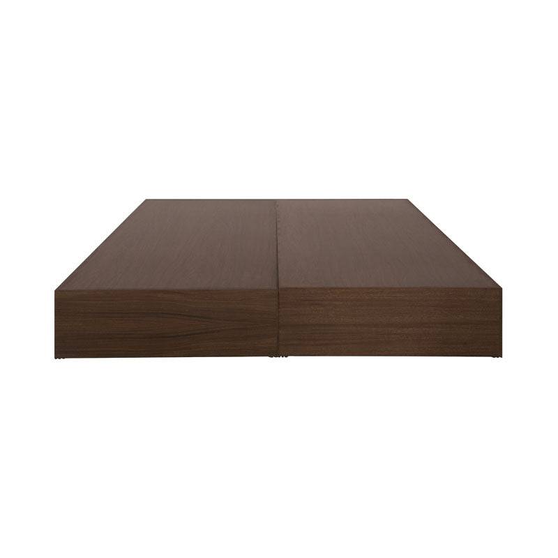 Base de cama Loretta de madera oscura, estructura sólida y elegante para dormitorio.
