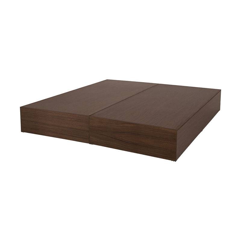 Base de cama Loretta de madera oscura, estructura sólida y elegante, ideal para dormitorios modernos y confortables
