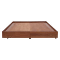 Base de cama Arezzo de madera de chapa en tono natural claro, con diseño moderno y estructura resistente.