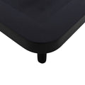 Base de cama Jess de Deurope en color negro con estructura de madera de pino, estilo industrial, frente de 146 cm y fondo de 198 cm