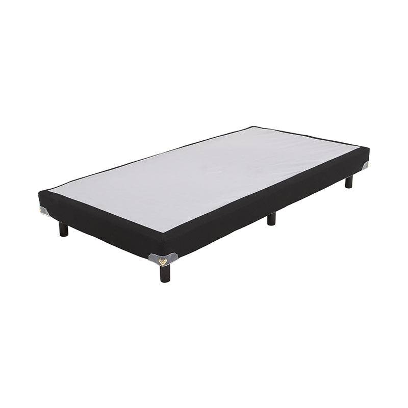 Cama box spring Air Forever de madera de pino con lámina de carbocel y tela en el frente, 100x190x20 cm.