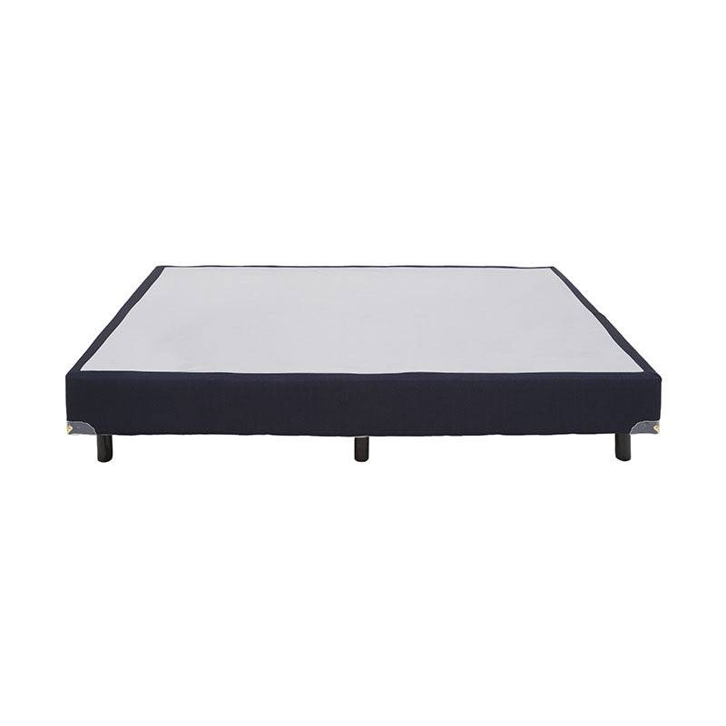 Cama box spring Air Forever de Deurope con estructura de madera de pino, tapizado en tela, mide 100x190x20 cm.