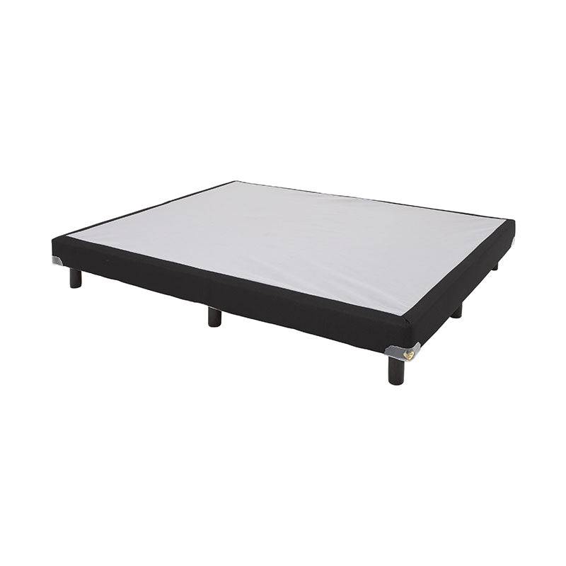 Box spring Air Forever de madera de pino con tela, tamaño 100x190 cm, para cama, en color natural.