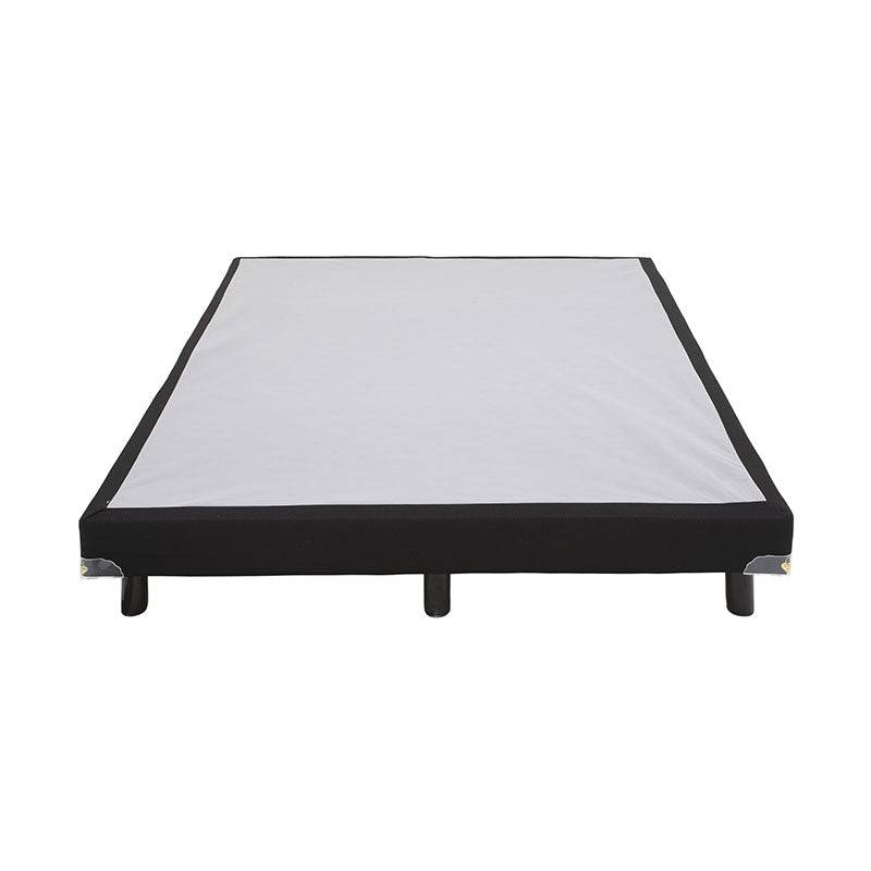 Cama box spring Air Forever de madera de pino con tela, tamaño 100x190 cm, con estructura resistente y diseño moderno.