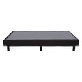 Cama box spring Air Fashion de madera de pino con tapizado de tela en color indigo, 100 cm de ancho y 190 cm de largo.