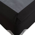 Cama box spring Air Fashion de madera de pino con tapizado en tela, tamaño 100x190 cm, vista frontal.