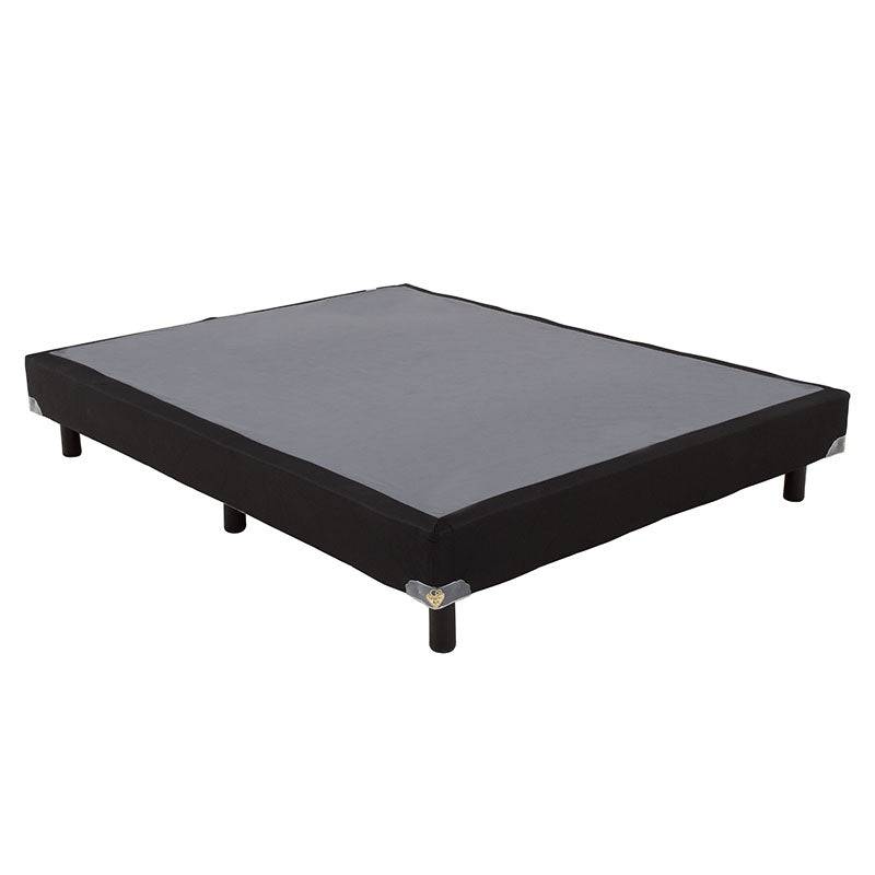 Cama box spring Air Fashion de madera de pino con tapizado en tela, de 100 cm de ancho y 190 cm de fondo, deurope.com.mx