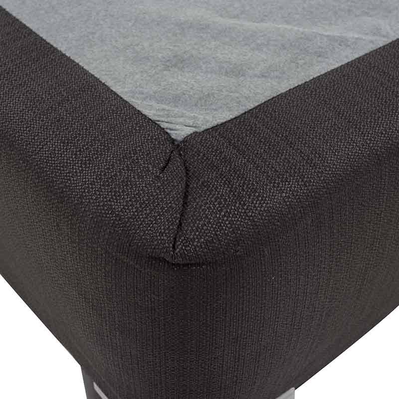Caja América Onix de madera de pino con malla de acero semiflex y tela pliana, dimensiones 100x190 cm, deurope.com.mx