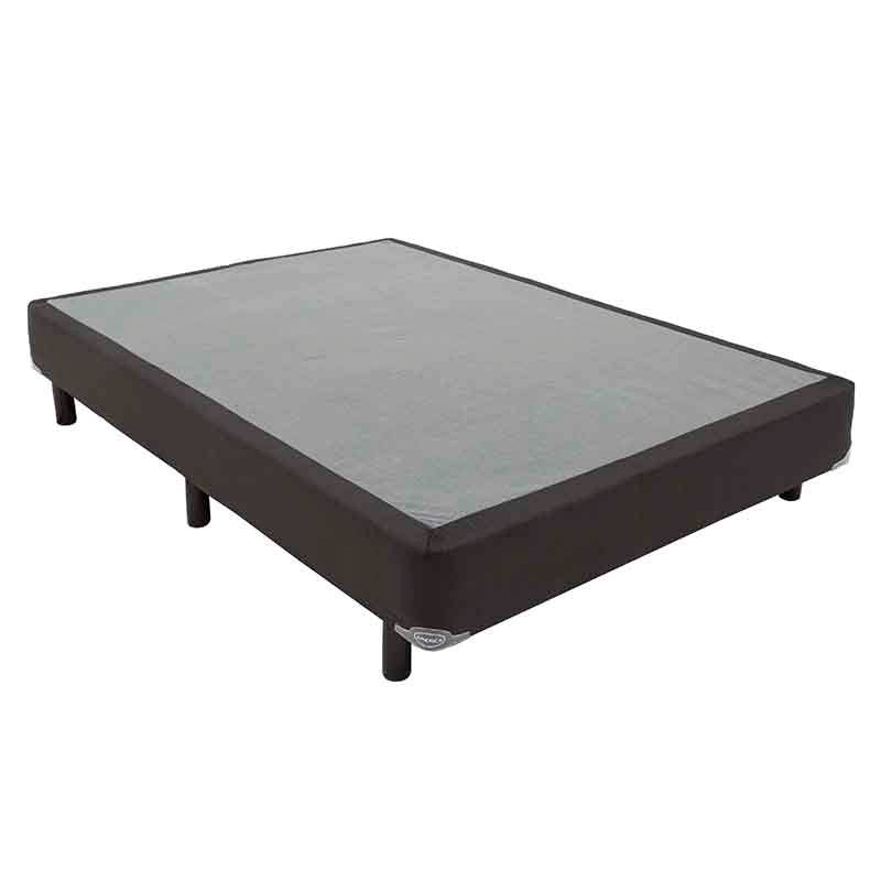 Caja de madera de pino América Onix de Deurope con malla de acero semiflex y tela pliana, 100 cm x 190 cm