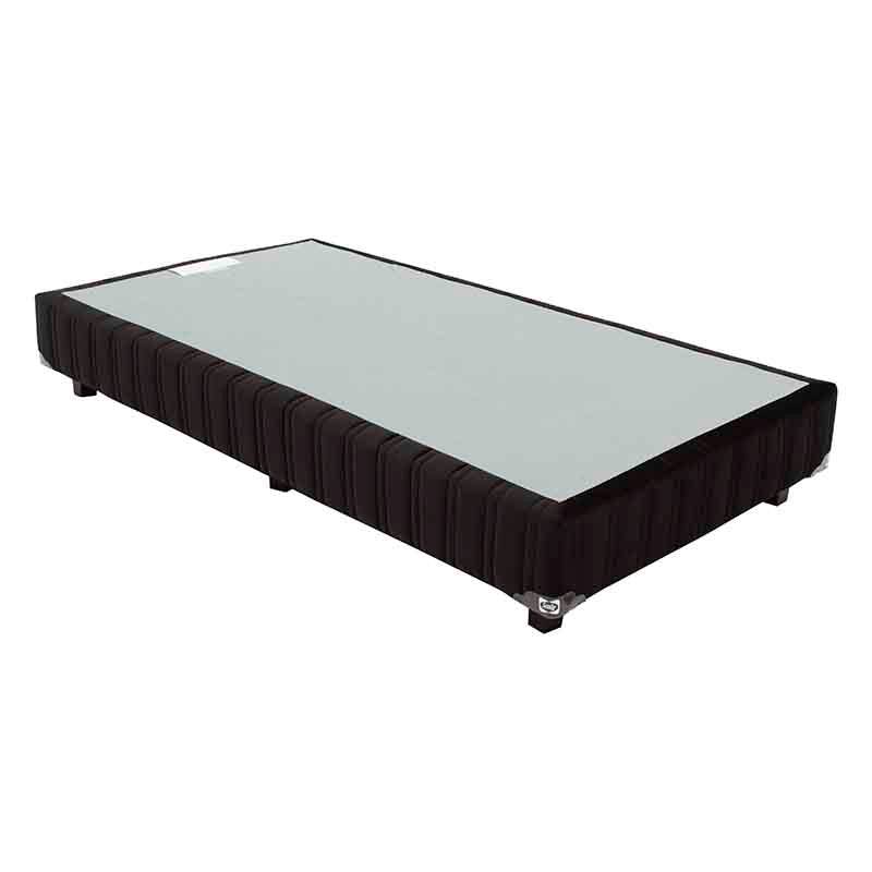 Juego de colchón y box de madera de pino con malla de acero y tela pliana, tamaño 100x190 cm, marca Sealy.