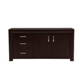 Buffet Siena de madera de Banak, chapa de encino y okumé, diseño moderno, frente de 180 cm, alto 90 cm, fondo 55 cm.