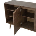 Bufetera Buffet Balam de deurope.com.mx, mueble de almacenamiento y exhibición en madera con puertas y cajones.