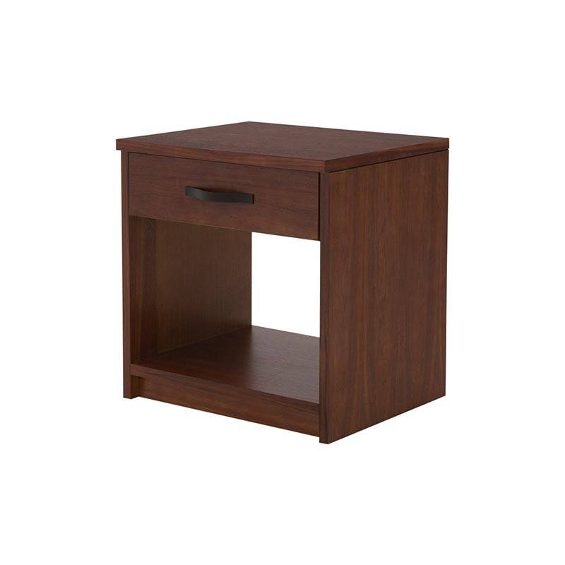 Buro Bourbon de madera de pino en tono café, con diseño moderno y superficie de 60 cm de ancho, 60 cm de alto y 41 cm de fondo.