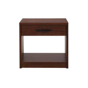 Buro Bourbon de madera de pino en tono café, con frente de 60 cm y diseño elegante, de deurope.com.mx