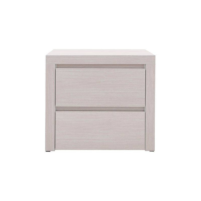 Buró Picasso de estilo industrial en madera en color gris claro, con dimensiones de 60 cm de ancho, 57 cm de alto y 37 cm de fondo.