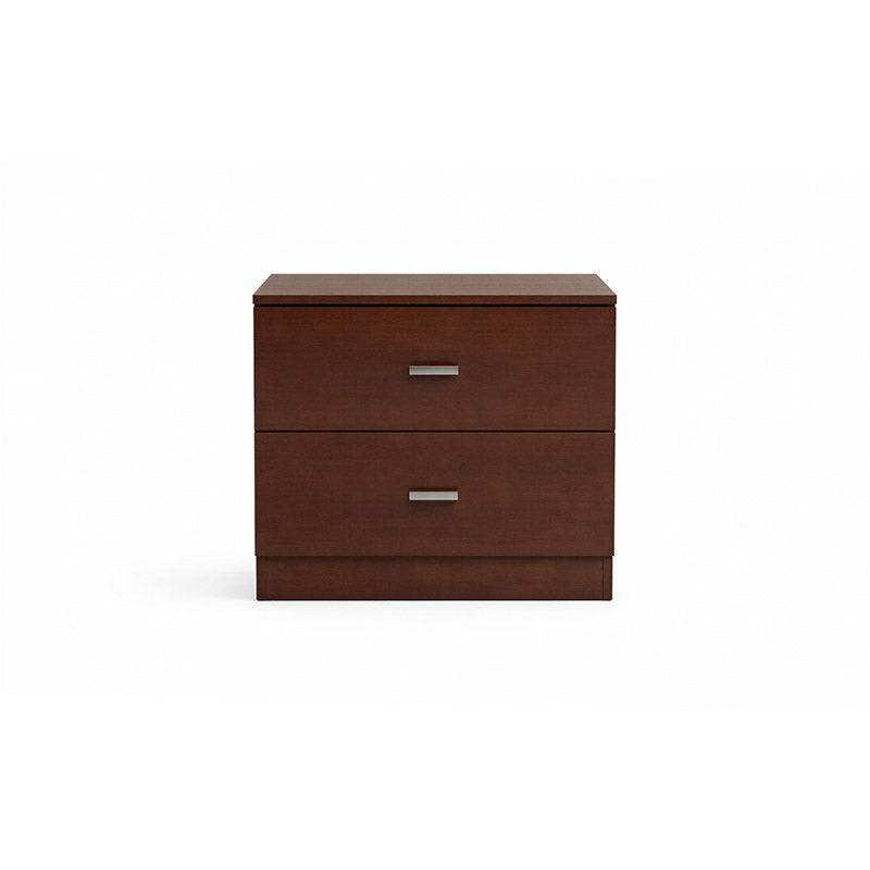 Buró Paris de madera oscura, mueble de almacenamiento elegante y funcional, en acabado de madera de color oscuro.