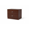 Buró Paris de madera oscura, estilo elegante, con superficie lisa y detalles modernos, ideal para habitación sofisticada.