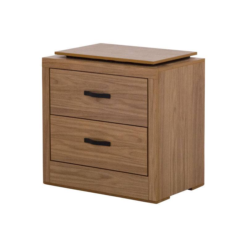 Buró Allure de color marrón de madera MDF con acabado en melamina, frente de 60 cm y altura de 59 cm.