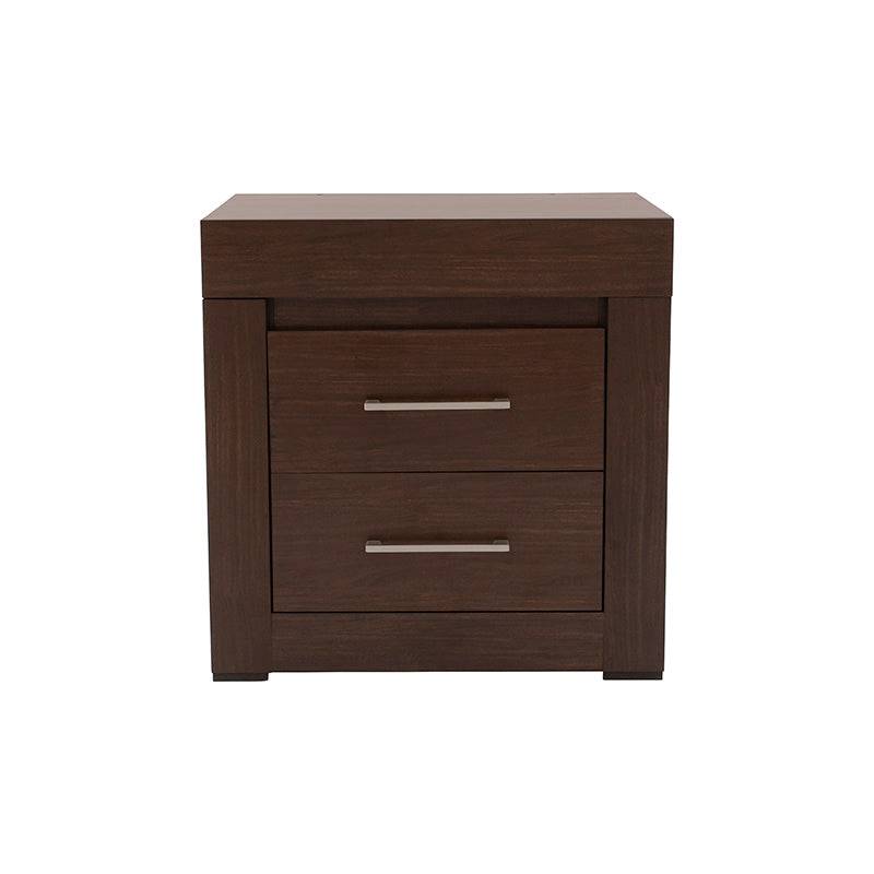 Buro Boston de madera oscura de estilo industrial, con superficie de 60 cm de ancho, 70 cm de alto y 46 cm de fondo.