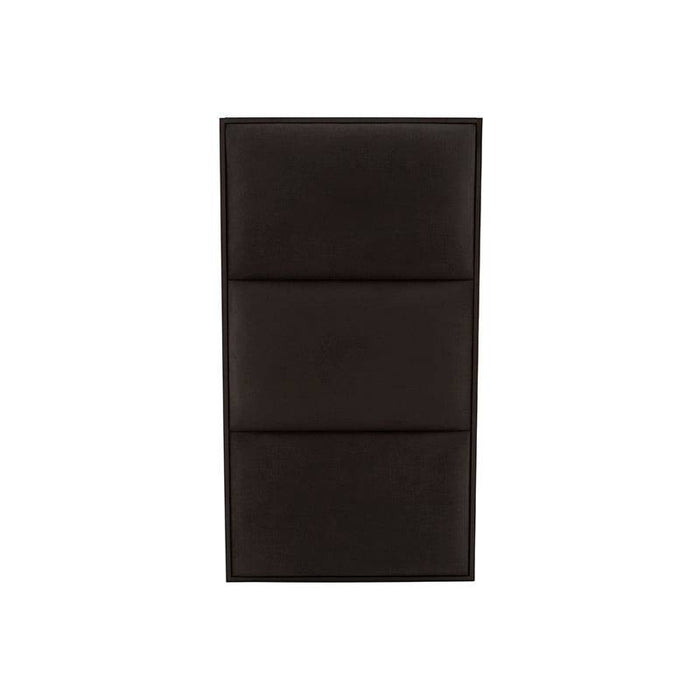Buro de pared Boston deurope.com.mx en nogal oscuro con acabado de madera industrializada y tapiz de microfibra, frente de 60 cm.