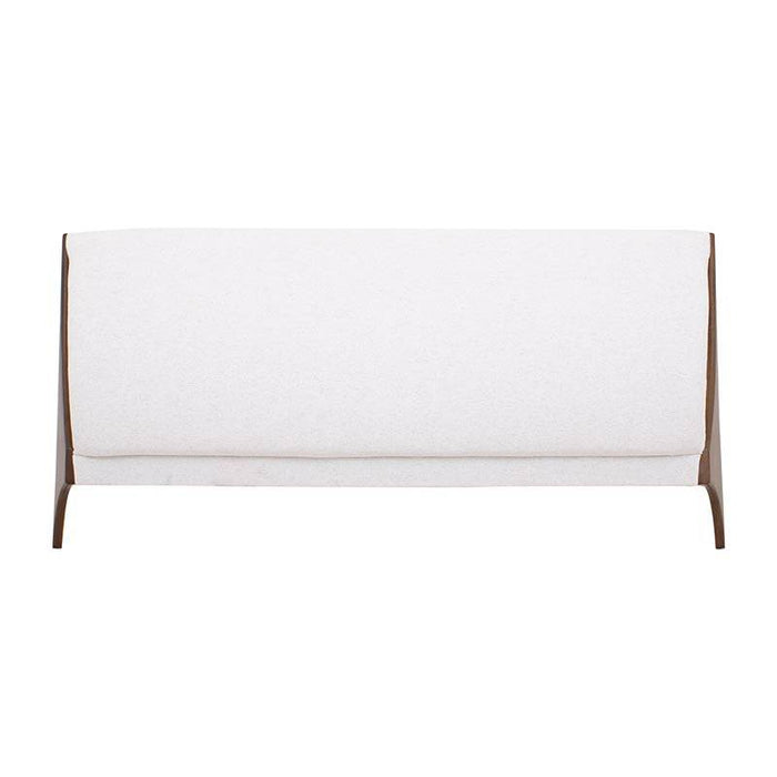 Cabecera Palta deurope.com.mx en color nogal beige, muestra diseño moderno y detalles de la cabecera con medidas de 232 cm de ancho.