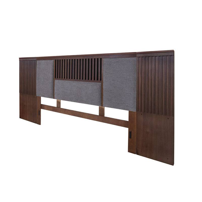 Cabecera Bourbon de estilo clásico en color claro, diseñada para cama doble, fabricada por deurope.com.mx