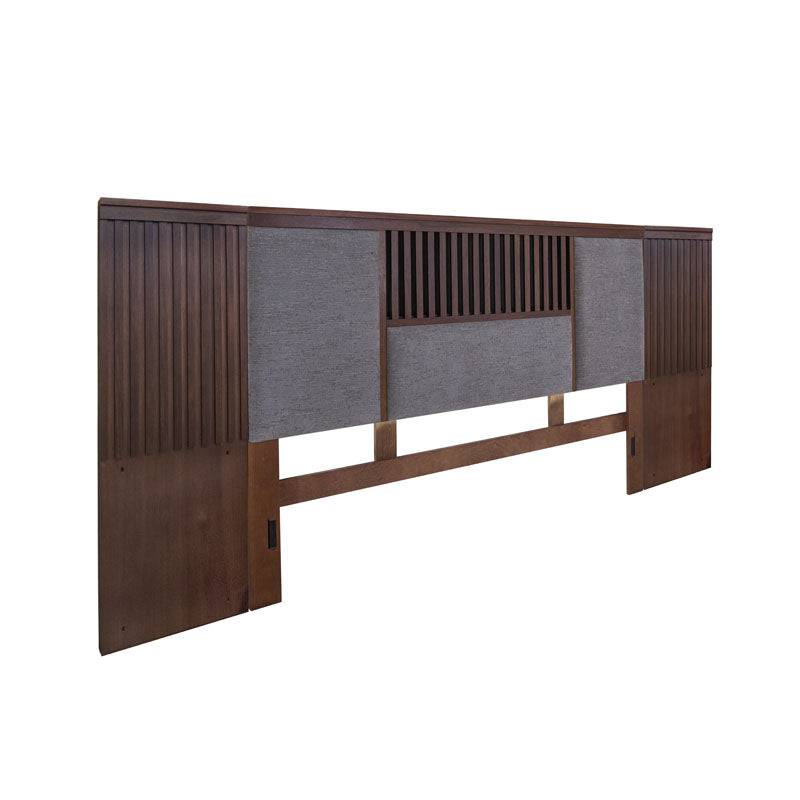 Cabecera Bourbon de Deurope.com.mx en color madera con detalles elegantes para dormitorio moderno.