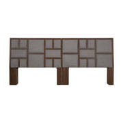 Cabecera Loretta de madera oscura para cama, diseño elegante y moderno, ideal para dormitorios con estilo contemporáneo.