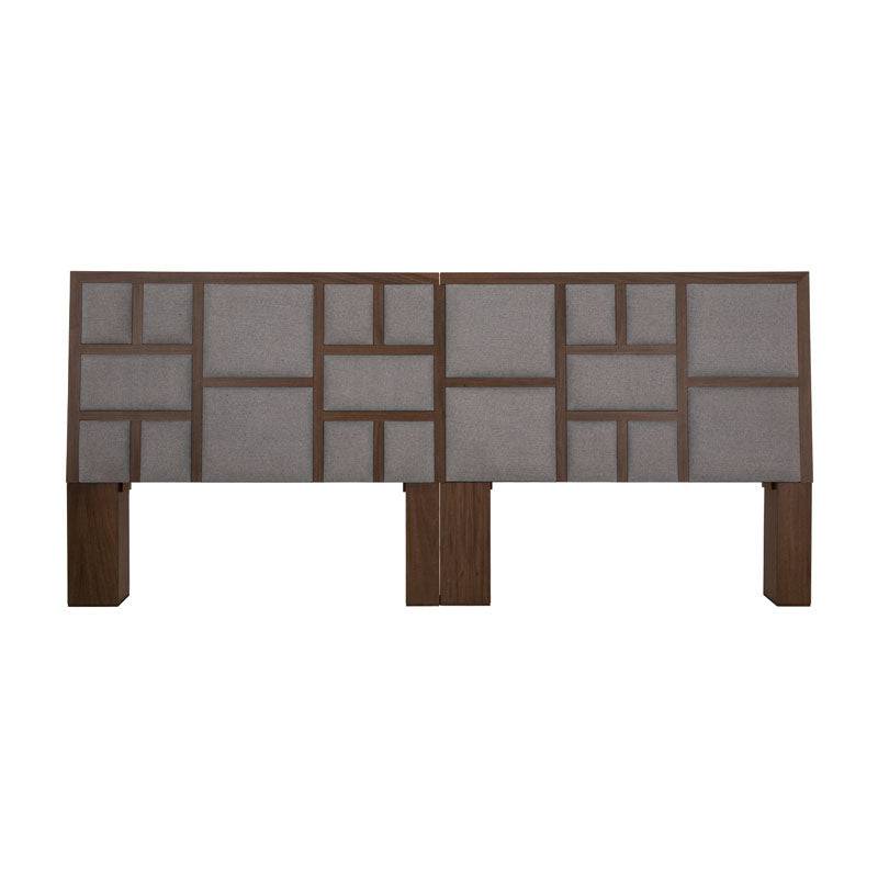Cabecera Loretta de madera oscura, cabeceras de estilo moderno y elegante para dormitorio.