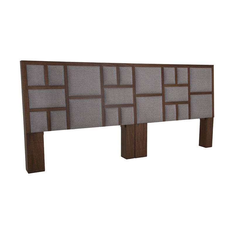 Cabecera Loretta de madera oscura para cama, diseño elegante y resistente, ideal para dormitorios modernos.