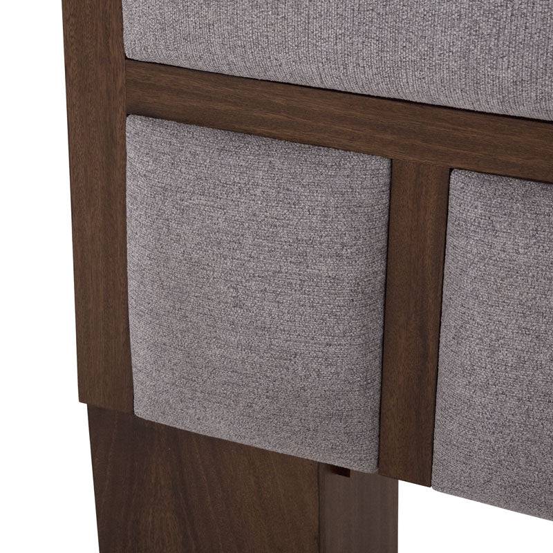 Cabecera Loretta de madera oscura para cama, diseño elegante y moderno, ideal para decorar el dormitorio con estilo.